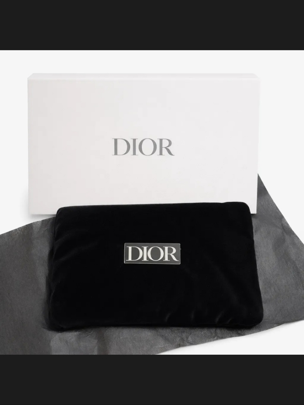 Dior Black Velvet Trousse Cosmetic Clutch Pouch with Box NIB - Picture 10 of 10